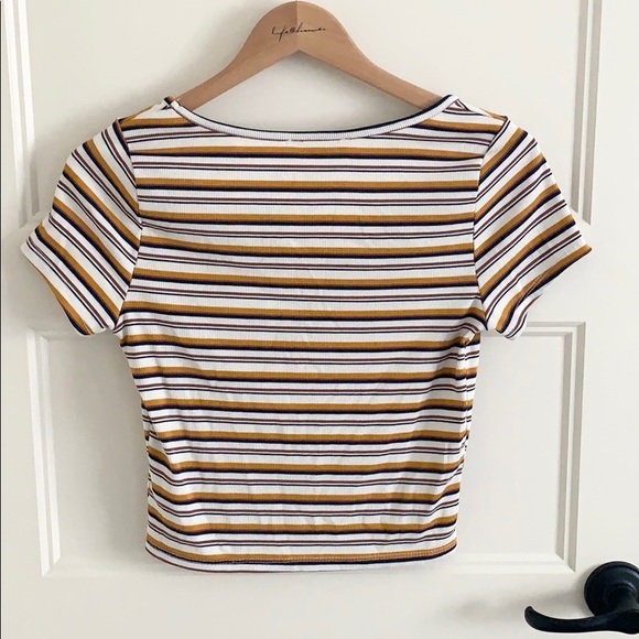 stripped crop t shirt - Picture 2 of 2